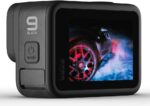 GoPro HERO9 - Cámara deportiva impermeable con pantalla LCD frontal y pantalla táctil trasera, vídeo Ultra HD de 5K, fotos de 20 MP, transmisión en vivo de 1080p, cámara web, estabilización, negra, B - Imagen 2
