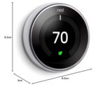 Google Nest Learning Thermostat Acero Inoxidable , A - Imagen 3