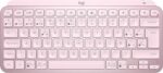 Logitech MX Keys Mini Teclado Inalámbrico, Compacto, Bluetooth, Retroiluminado, USB-C, Compatible con Apple macOS, iOS, Windows, Linux,Android, de Metal, Rosa, A