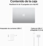 MacBook Air portátil con Chip M2 15-inch 8GB de RAM, 512 GB SSD, A - Imagen 4