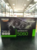Tarjeta Gráfica INNO3D GeForce RTX 5060 TWIN X2 8GB GDDR7 Reflex 2 RTX AI DLSS4