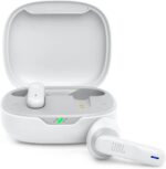 JBL Wave 300 TWS True Wireless Auriculares Inalámbricos In-Ear con micrófono integrado, hasta 26 horas de reproducción, incluye estuche de carga, blanco, A