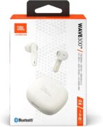 JBL Wave 300 TWS True Wireless Auriculares Inalámbricos In-Ear con micrófono integrado, hasta 26 horas de reproducción, incluye estuche de carga, blanco, A - Imagen 2