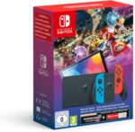 Nintendo Switch Modelo OLED Azul Neón/Rojo Neón + Mario Kart 8 (código descarga) + 3 meses NSO