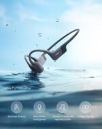 SHOKZ OpenSwim Pro Deportivos Auriculares de conducción ósea, inalámbricos Open-Ear Impermeables IP68 Bluetooth 5.4, 32 GB MP3, micros con cancelación de Ruido, 9 Horas de repr. para Correr, Nadar, A - Imagen 3